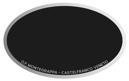 TARGA AL OVALE ARG. S-KROM 90x56 X03N